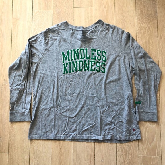 Levi’s Mindless Kindness Relaxed Fit Long Sleeve T Shirt in Grey Size XL - Picture 1 of 12